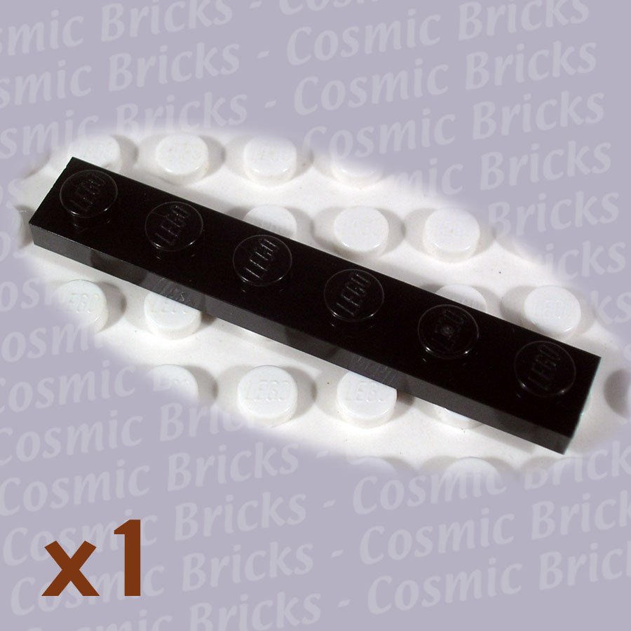 LEGO Black Plate 1x6 366626 3666 (single,N)