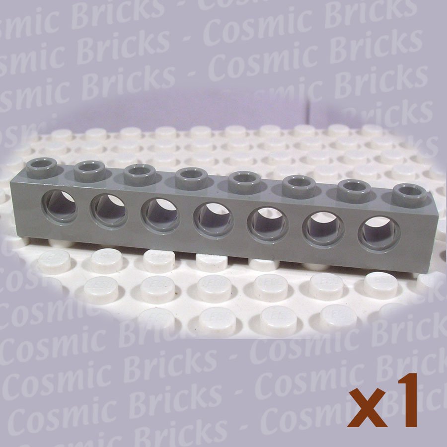 LEGO Light Gray Technic Brick 1x8 Holes 370202 3702 (single,N)