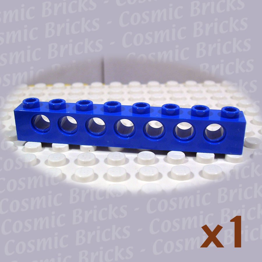 LEGO Blue Technic Brick 1x8 Holes 370223 3702 (single,N)