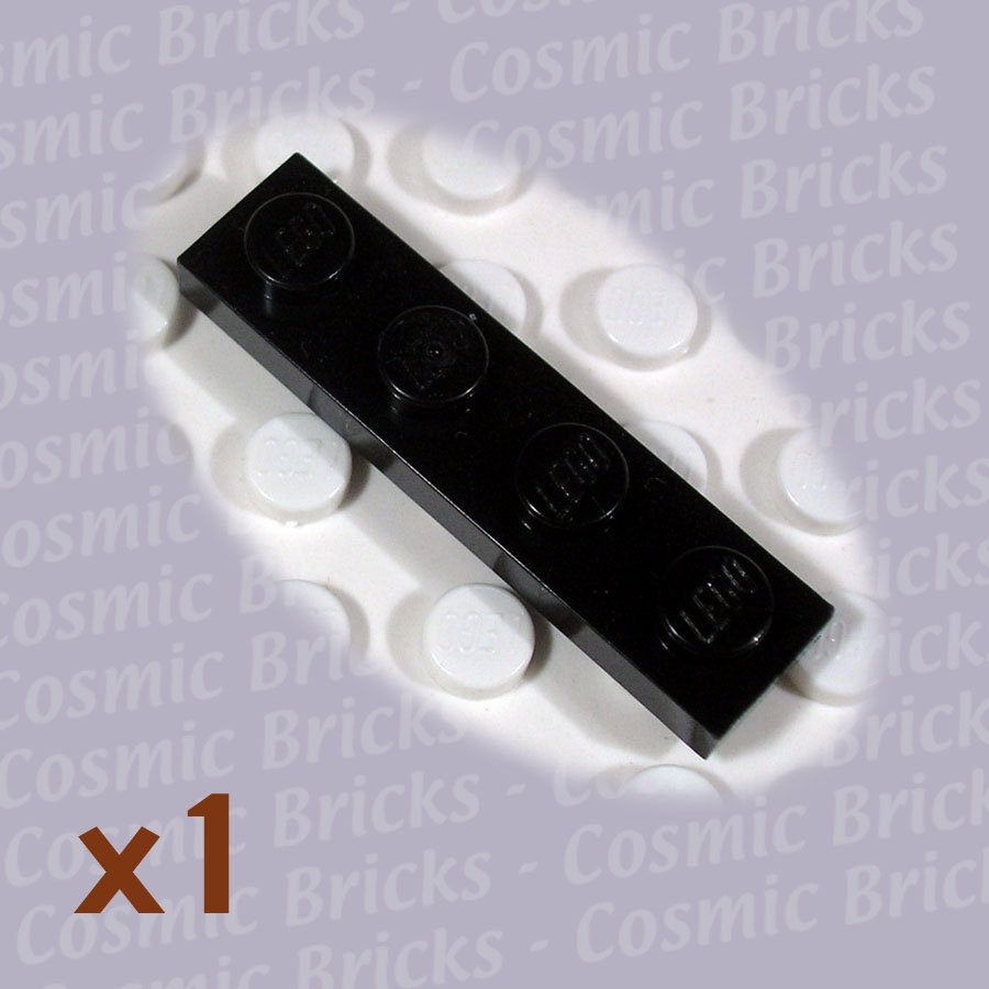 LEGO Black Plate 1x4 371026 3710 (single,N)