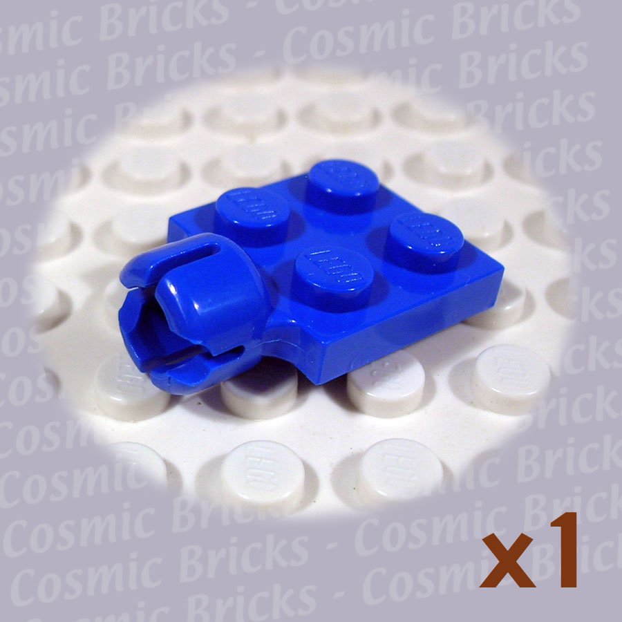 LEGO Blue Plate Modified 2x2 Towball Socket Short 4200503 3730 (single,N)