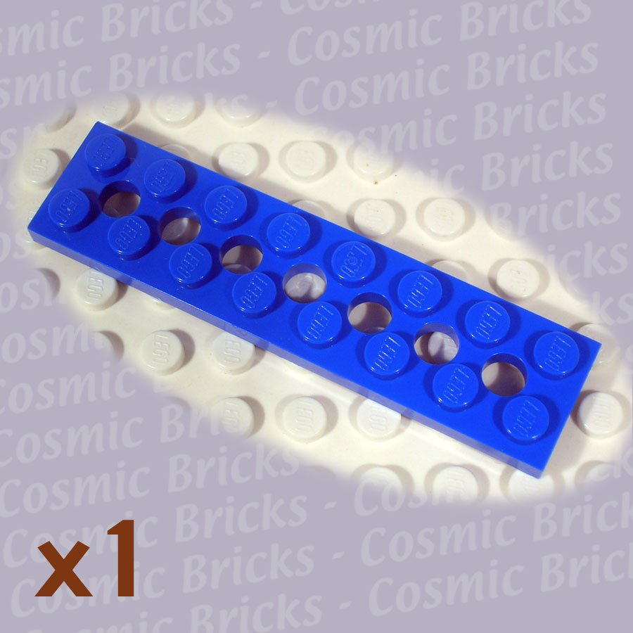 LEGO Bright Blue Technic Plate 2x8 7 Holes 373823 3738 (single,N)