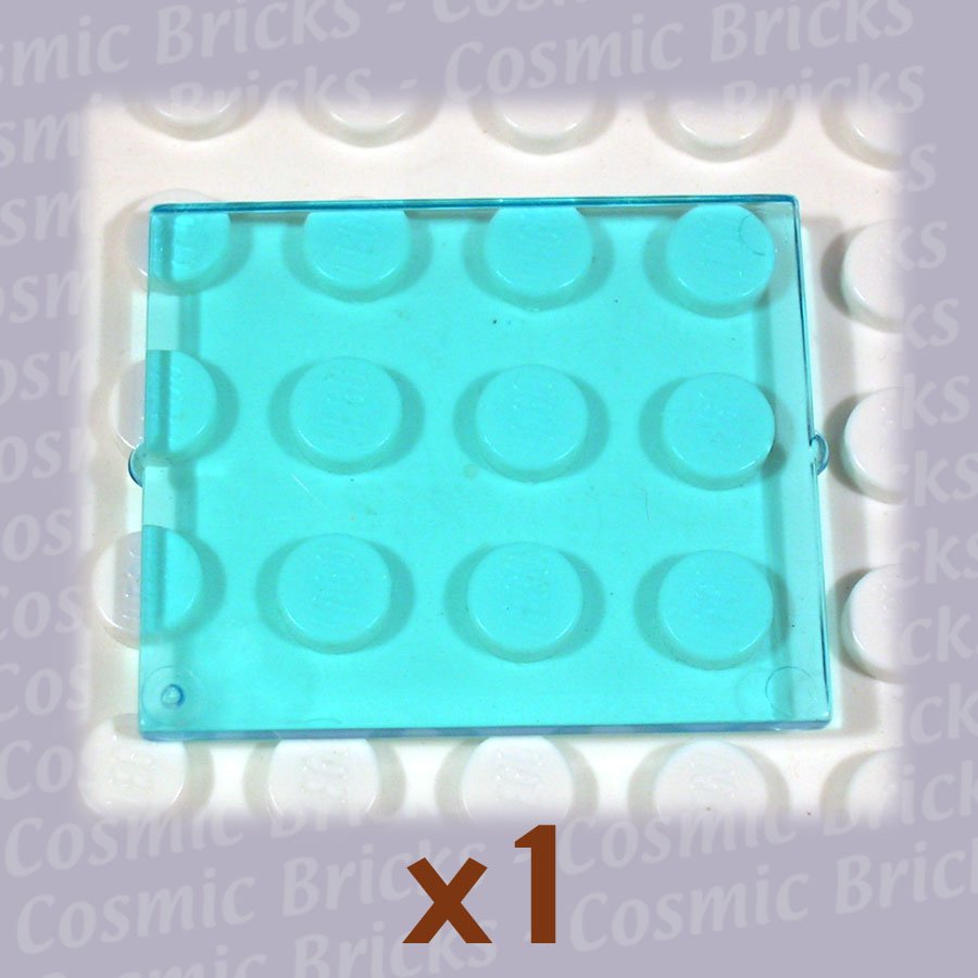 LEGO Trans-Light Blue Glass for Window 1x4x3 3855 (single,N)