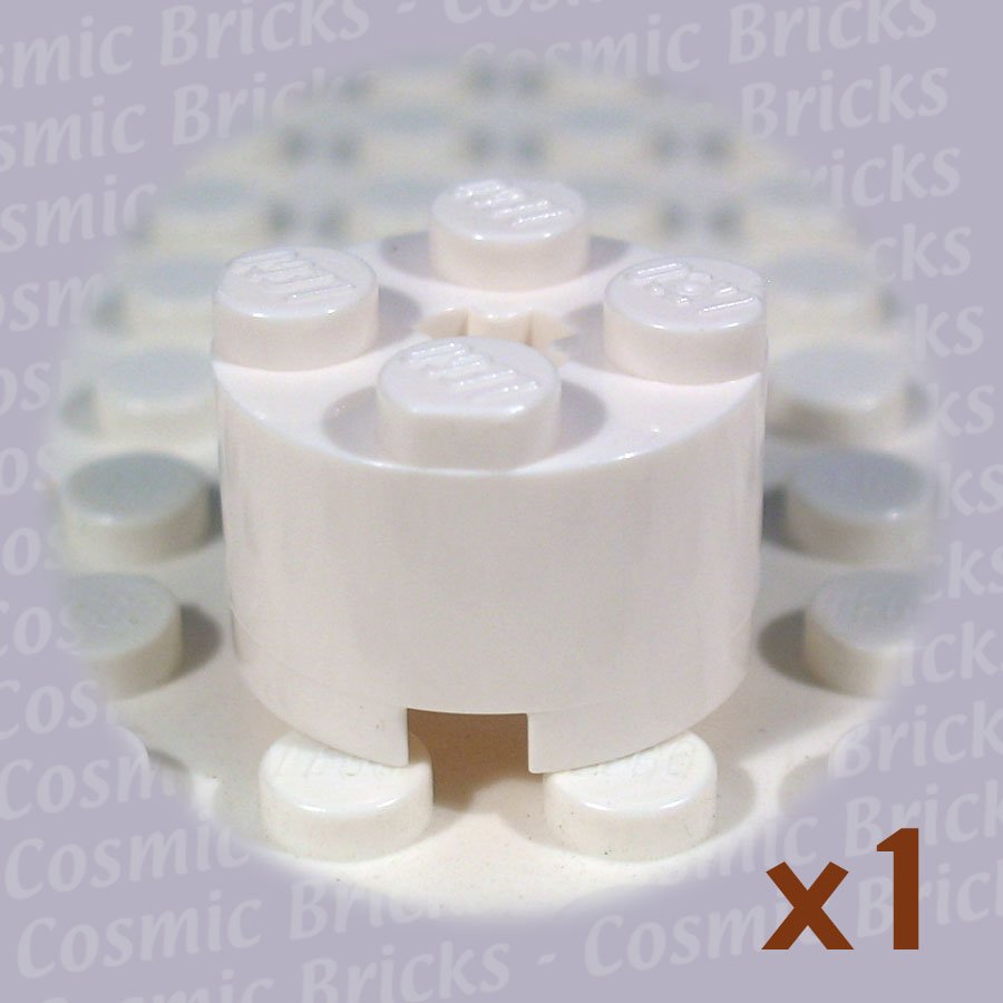 LEGO White Brick Round 2x2 614301 3941 (single,U)