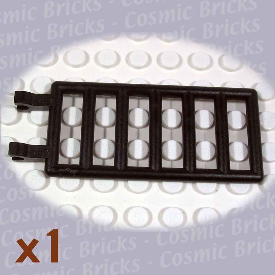 LEGO Black Bar 7x3 Double Clips 602026 6020 (single,N)