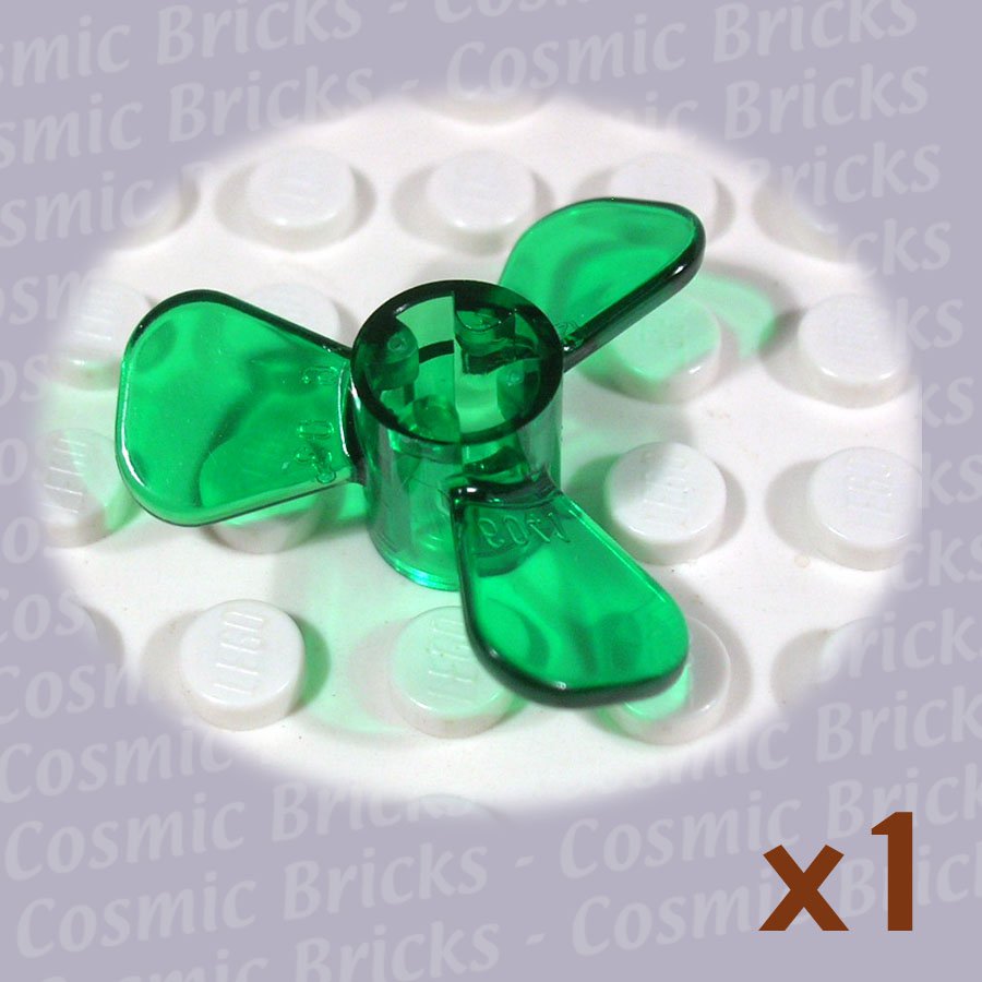 LEGO Trans-Green Propeller 3 Blade 3 D 6041 (single,N)
