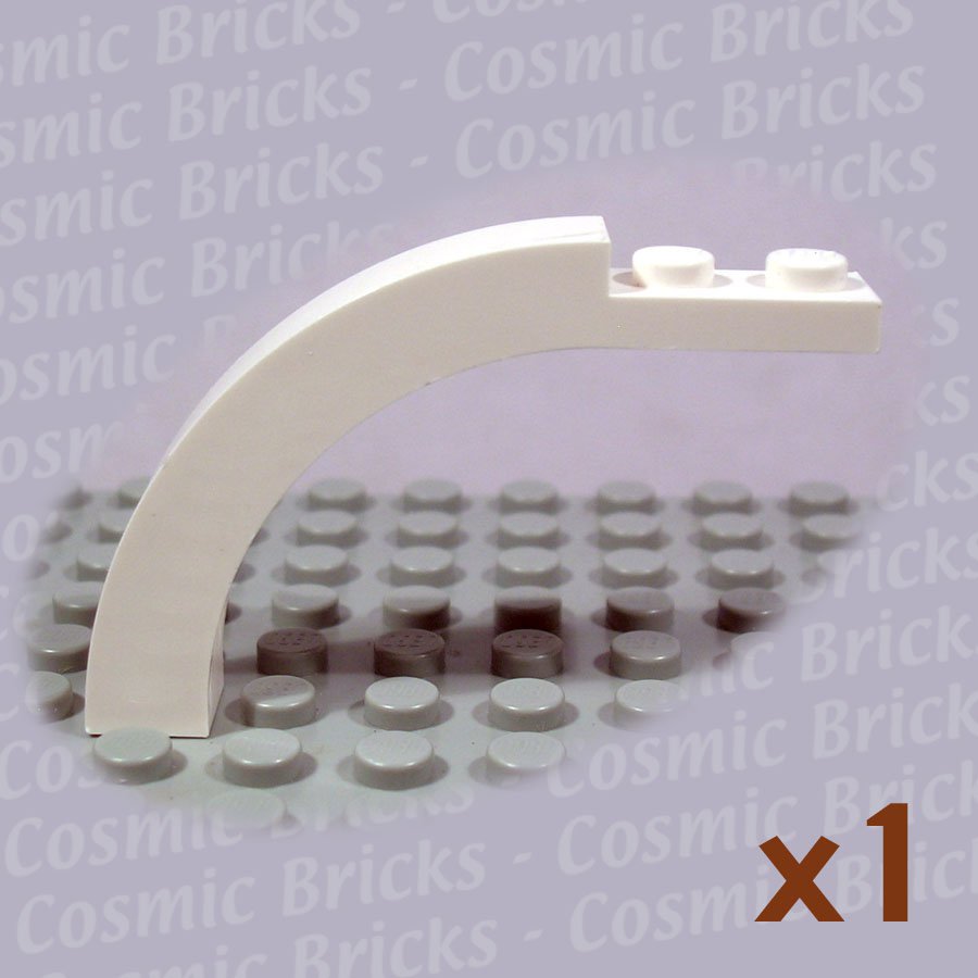 LEGO White Brick Arch 1x6x3.3 Curved Top 4143244 6060 (single,U)