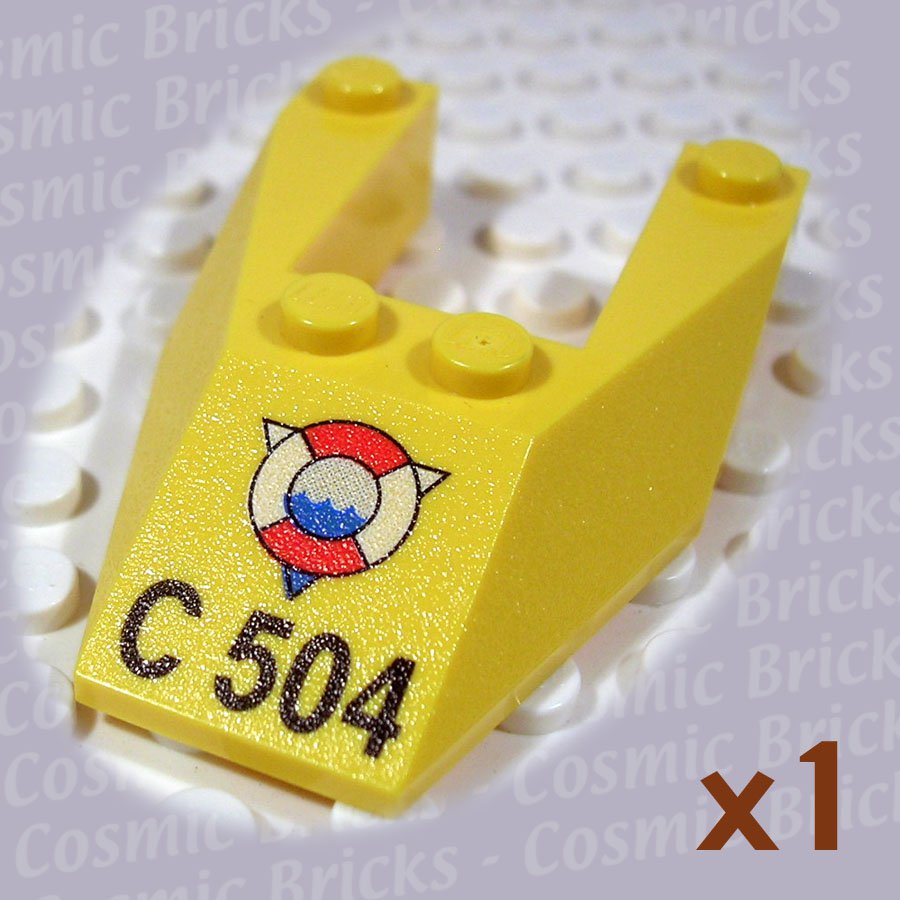 LEGO Yellow Wedge 6x4 Cutout no Stud Notches 'C 504' image 6153 (single,N)