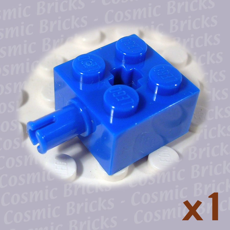 LEGO Blue Brick Modified 2x2 Pin and Axle Hole 6232 (single,N)