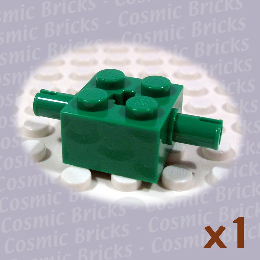 LEGO Dark Green Brick 2x2 Pins and Axle Hole 4141647 30000 (single,N)