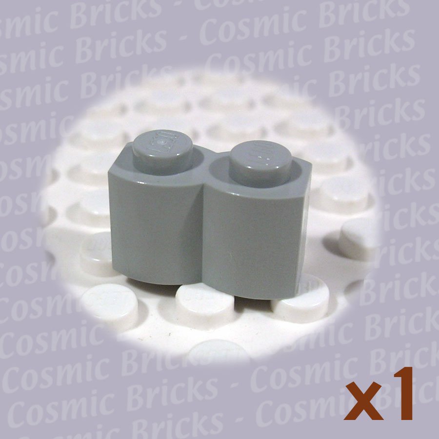 LEGO Light Gray Brick Modified 1x2 Log 4114386 30136 (single,N)