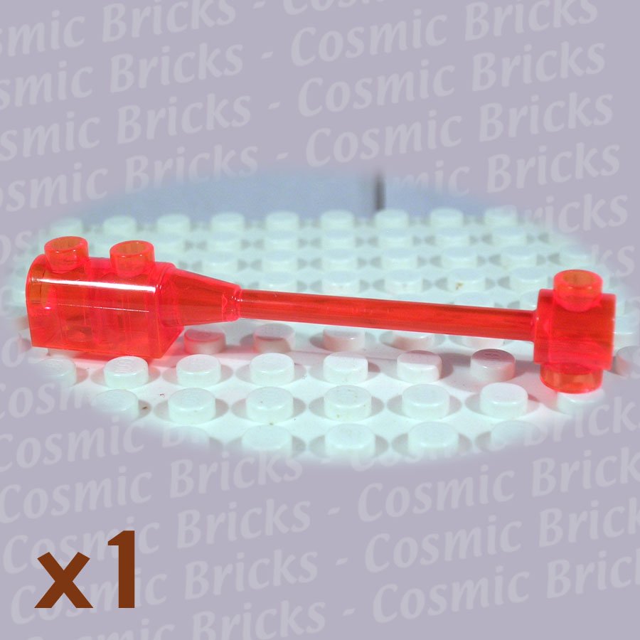 LEGO Trans Neon Orange Bar 1x8 Brick 1x2 Curved Top End 4125233 30359 (single,N)