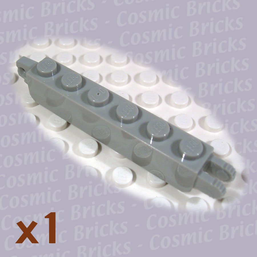 LEGO Light Gray Hinge Brick 1x6 Locking 1 and 2 Fingers Vertical 4144578 30388 (single,N)