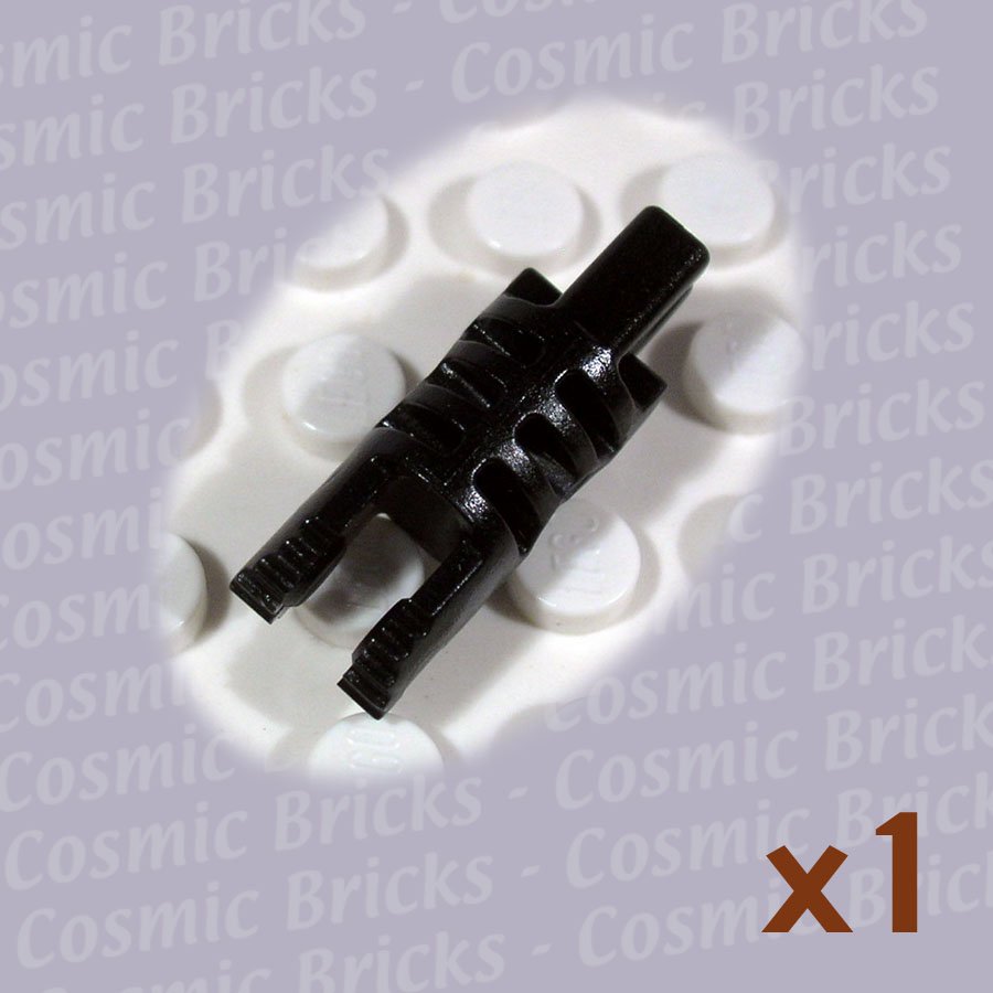 LEGO Black Hinge Cylinder 1x3 1+2 Fingers 4143246 30554 (single,N)