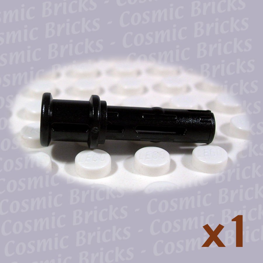 LEGO Black Technic Pin Long Friction Ridges Lengthwise Stop Bush 4107742 32054 (single,N)