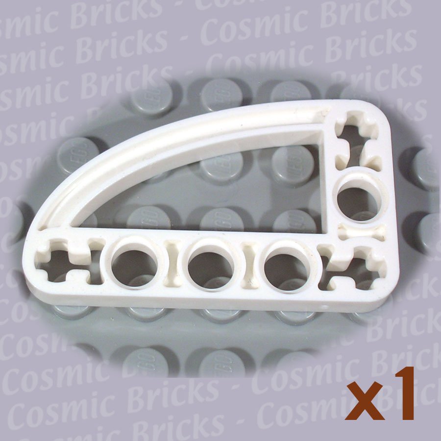 LEGO White Technic Liftarm 3x5 L-Shape Quarter Ellipse Thin 4144132 32250 (single,N)
