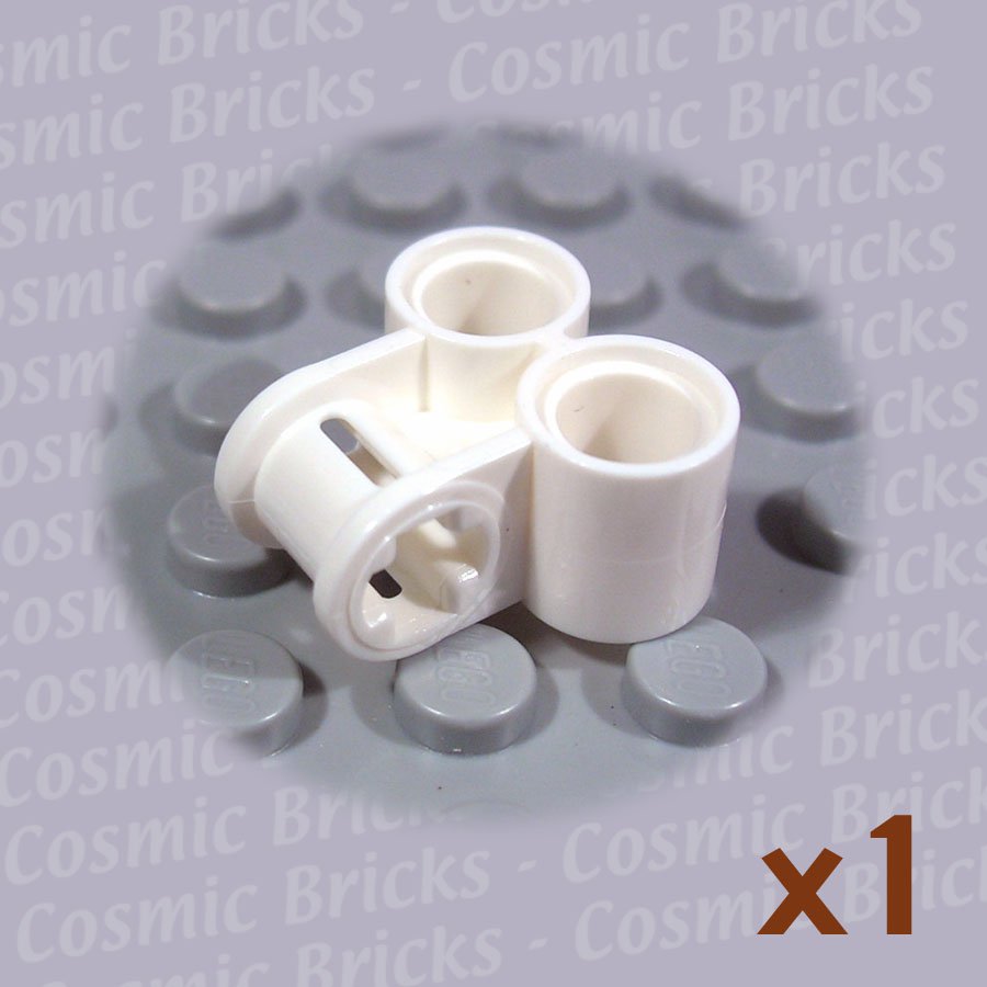 LEGO White Technic Axle Pin Connector Perpendicular Double 4144131 32291 (single,N)