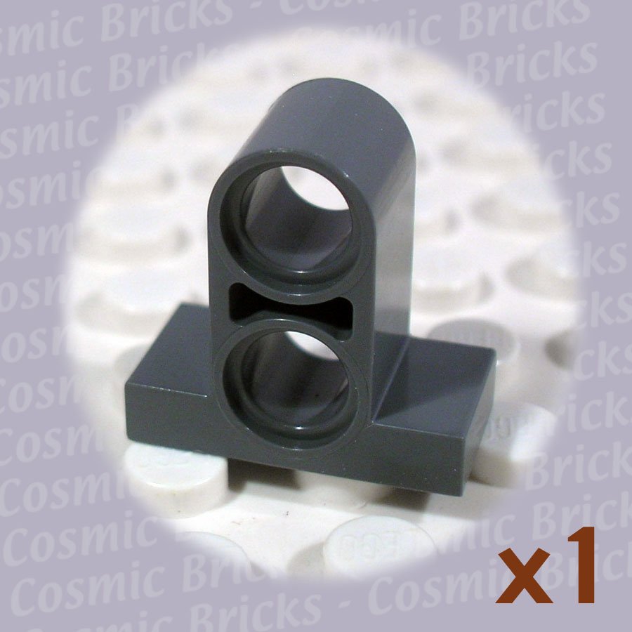 LEGO Dark Bluish Gray Technic Pin Connector Plate 1x2x1.6 Two Holes 32530 4210763 (single,N)