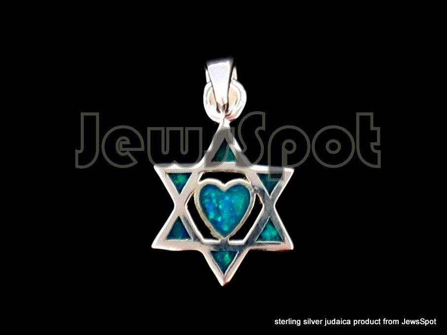 925 PENDANT MAGEN DAVID & HEART