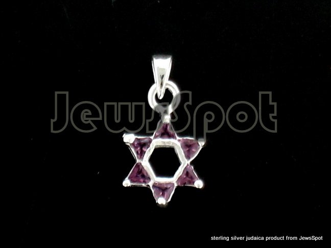 PENDANT MAGEN DAVID PURPLE