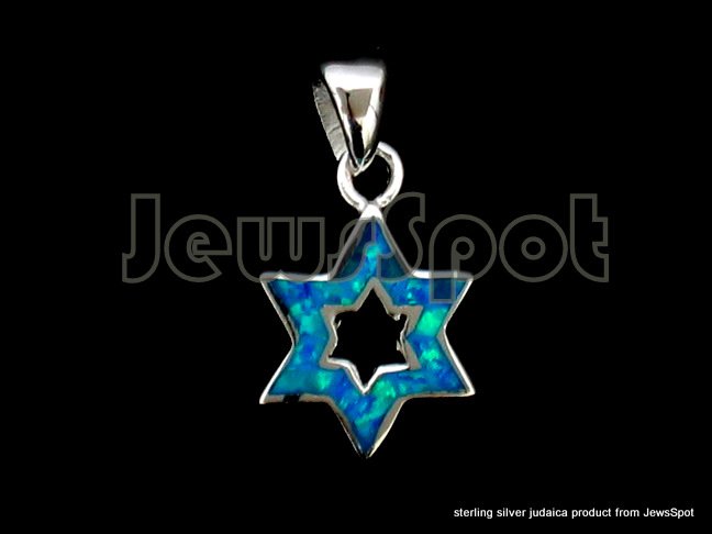 STERLING SILVER PENDANT- M. DAVID, OPAL STONE 1. 40 CM