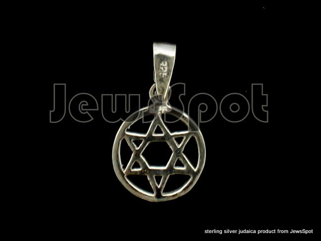 STERLING SILVER PENDANT- M. DAVID IN A CIRCLE 1. 20 CM