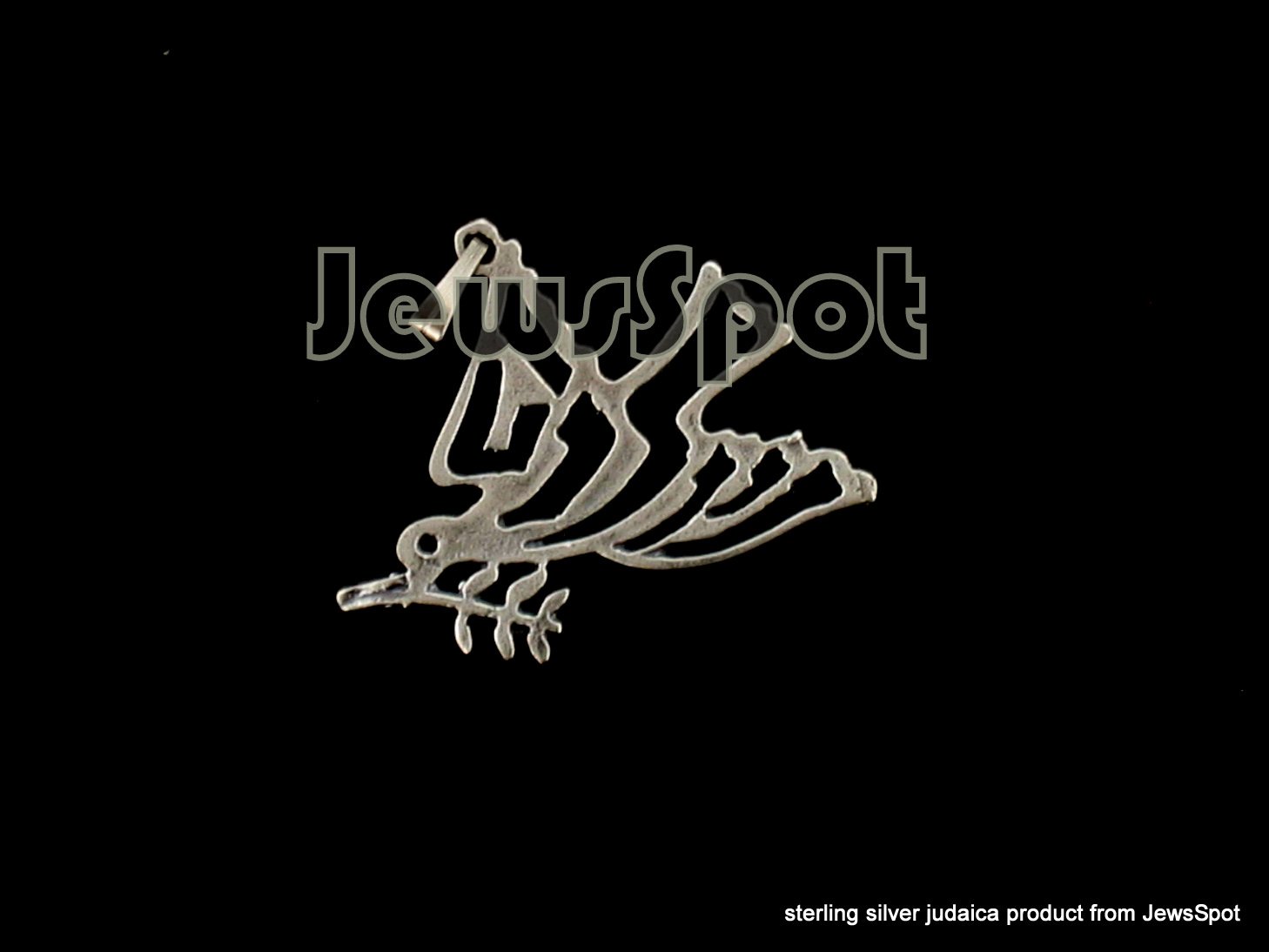 S PENDANT 1542 SHALOM DOVE 3CM