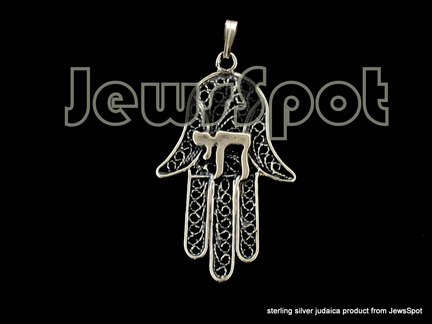 S PENDANT 1347 CHAI ON HAMSA