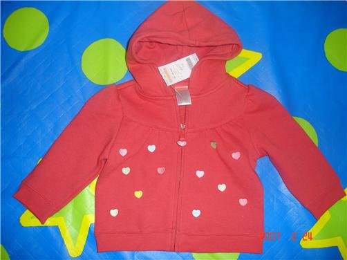 NWT GYMBOREE TINY HEARTS HOODIE SIZE 18-24 MONTH