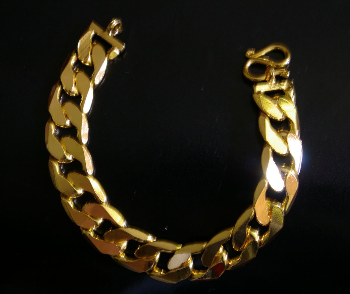 6.7" shinny chain 24K gold filled bracelet 26