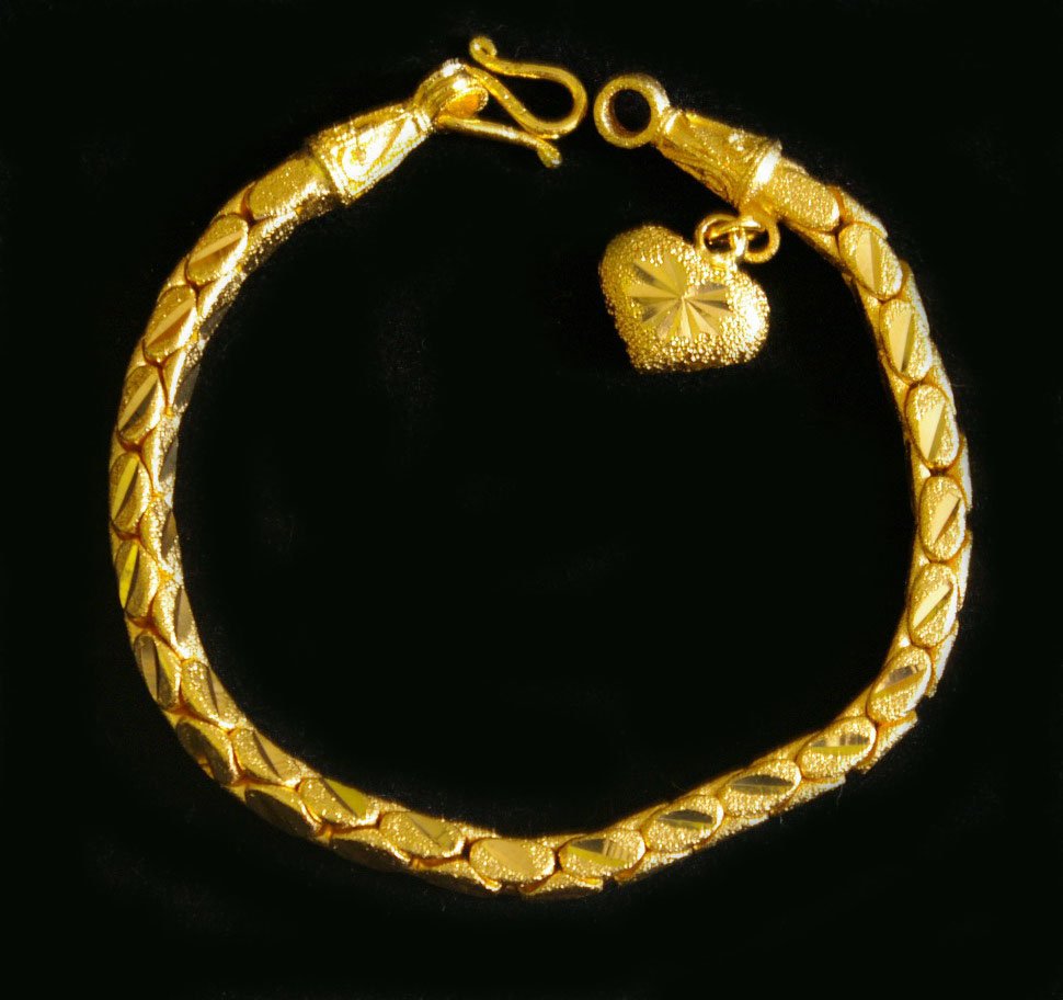 7.6"nice&unique 24K gold filled bracelet bangle 76