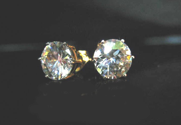 charming cz 24K gold filled pin earrings05