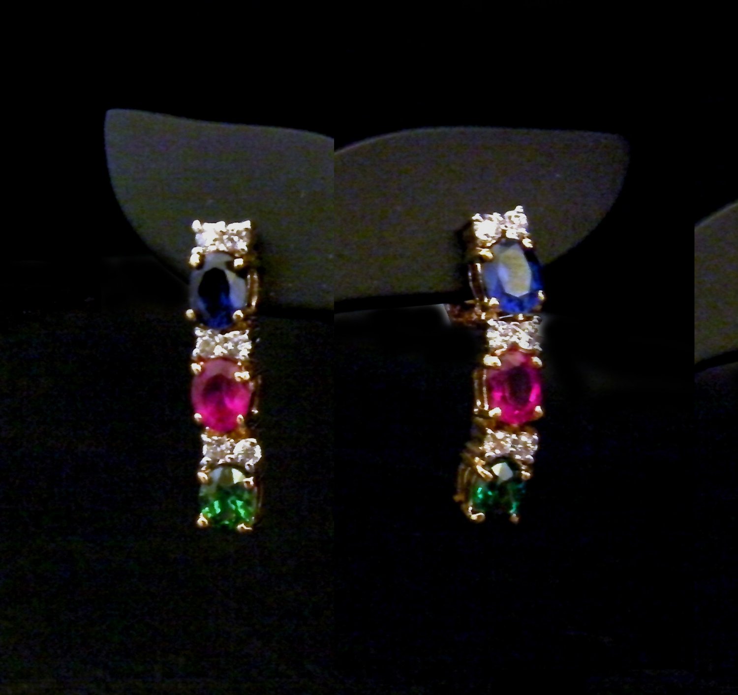 colorful cz 24 gold filled earrings 13