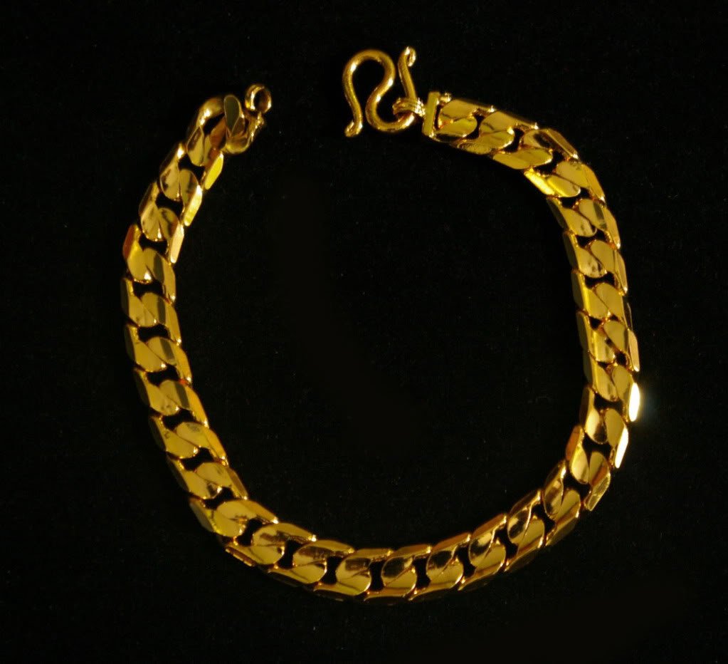 shinny chain 7.2" 24K gold filled bracelet 53