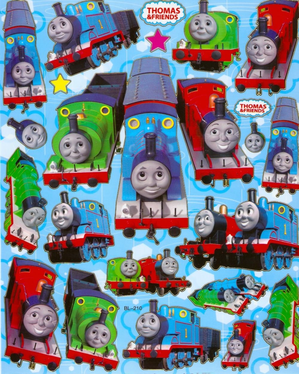 10 Big sheets Thomas Train Sticker Buy 2 lots Bonus 1 #BL210