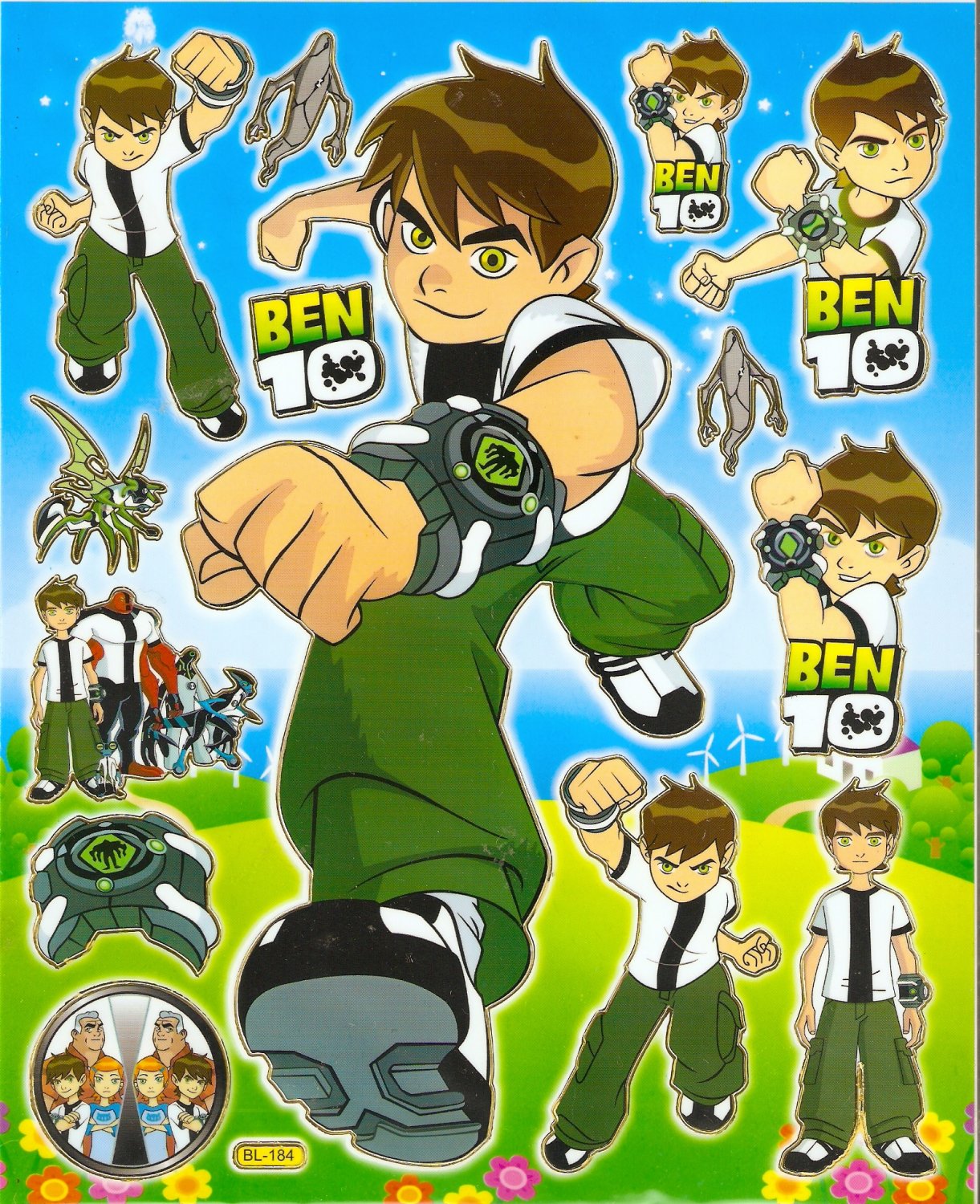10 Big sheets Ben Sticker Buy 2 lots Bonus 1 #BEN BL184
