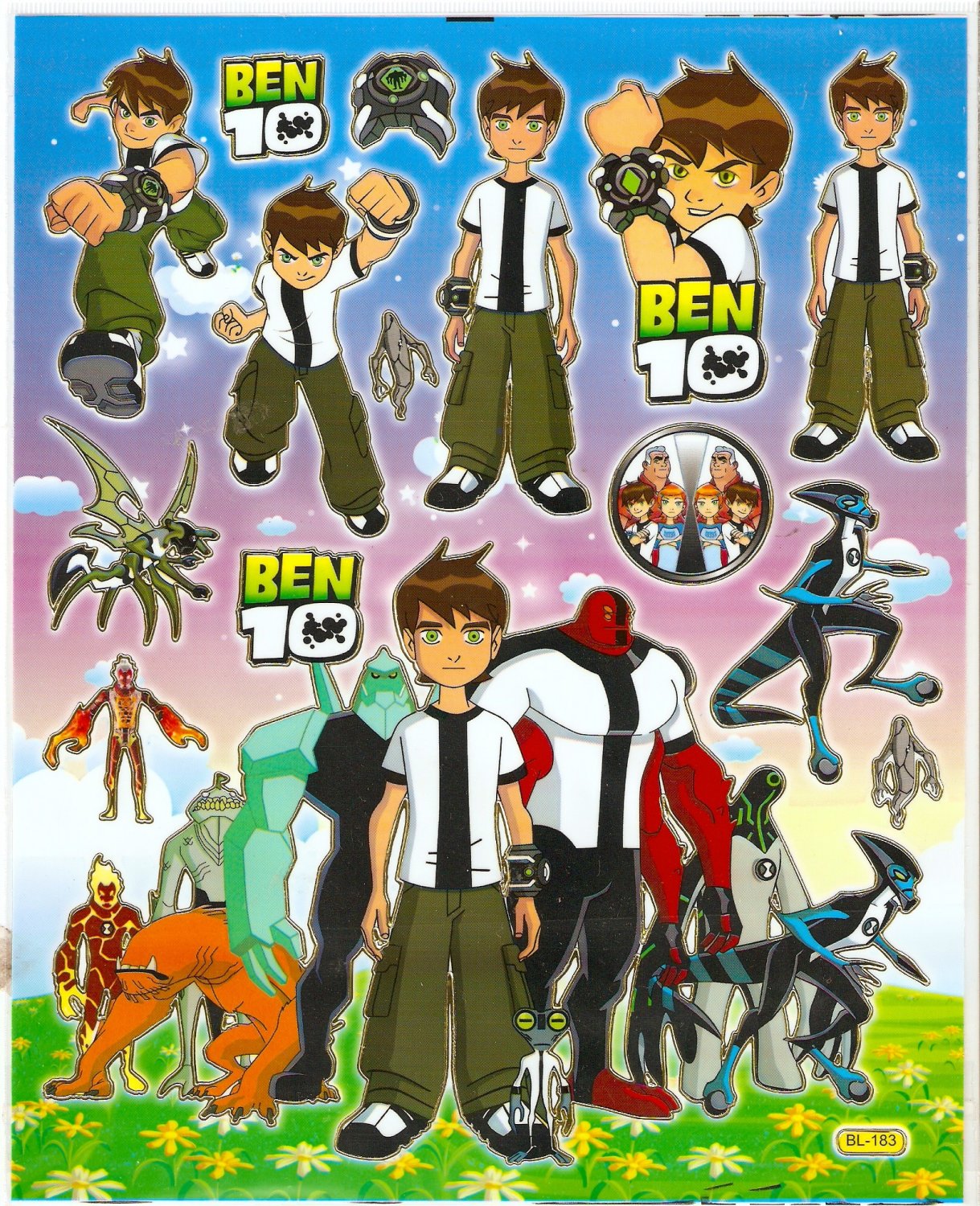 10 Big sheets Ben Sticker Buy 2 lots Bonus 1 #BEN BL183