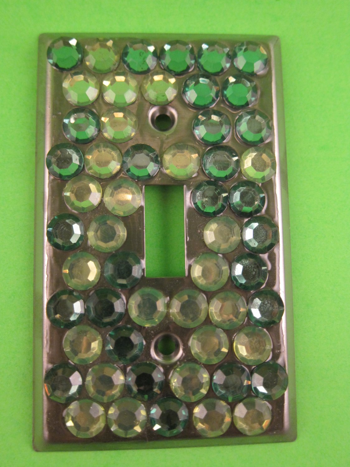 Green Bling Switch Plate