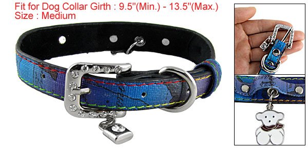 Colored Faux Leather Band Sz M Chic Collar for Pet Dog