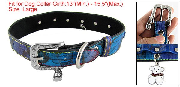 Sz L Single Prong Buckle 5-Perforated Adjustable Collar for Dog
