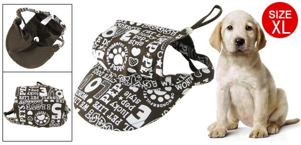 Size XL Cotton Dog Puppy Pet Cap Hat Cricket-cap Brown