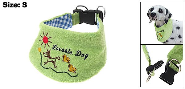 Dog Palegreen Soft Scarf Flower Print Pet Triangle Neckerchief