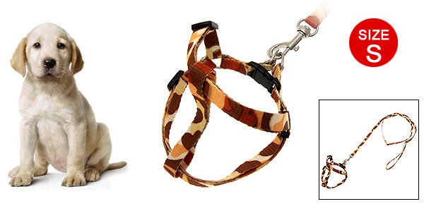 Camouflage Doggie Puppy Cat's Nylon Leash Harness Rope