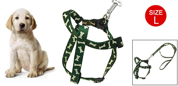 Green Dog's Harness Size L Pull Leash Rope for Puppy Pet