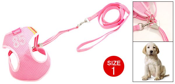 Dog Puppy's Vest Harness Nylon Leash Strap Size 1