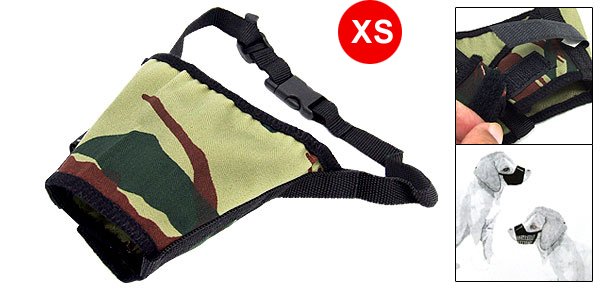 Army Camouflage Anti Bark Chew Bite Dog Muzzle XS