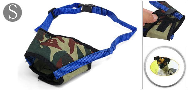 Anti Bark Chew Bite Army Camouflage Dog Muzzle Small