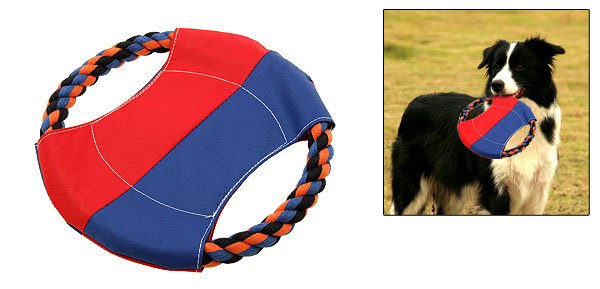 Training Catching Dog Puppy Pet Rope Frisbee Flyer Toy