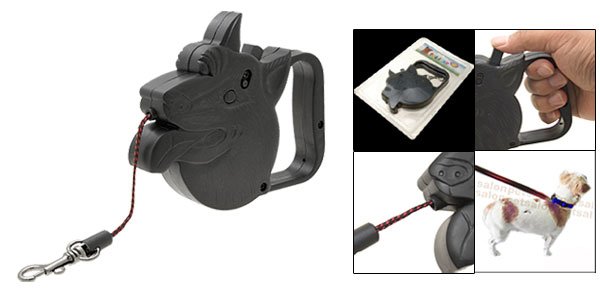 Automatic Retractable Small Dog 9ft Leash Black