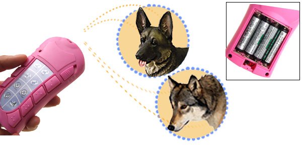 Electric Digital Ultrasonic Voice Recorder Dog Trainer Purple Pink